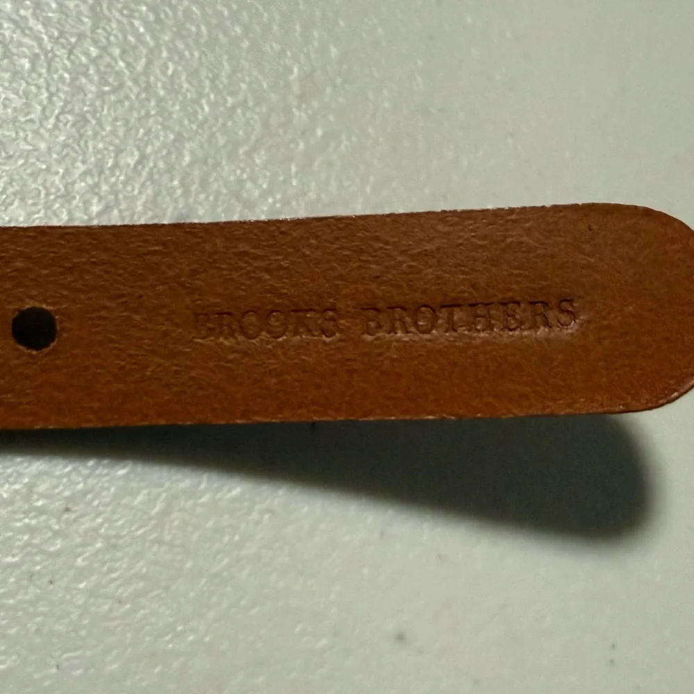 Brooks Brothers Women’s Tan Leather Stretch Belt Size Small/Medium Classic Prep